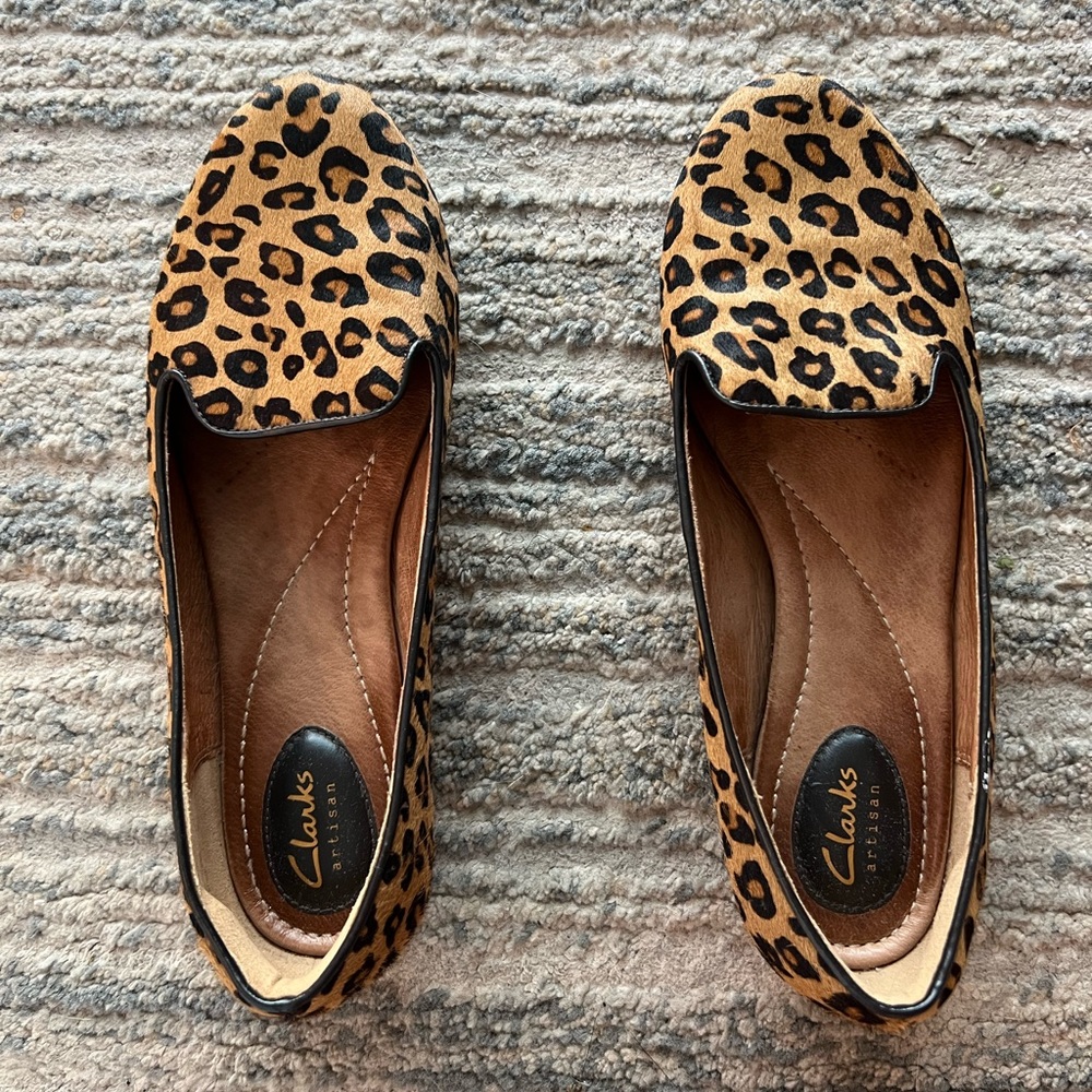 Leopard print loafers.